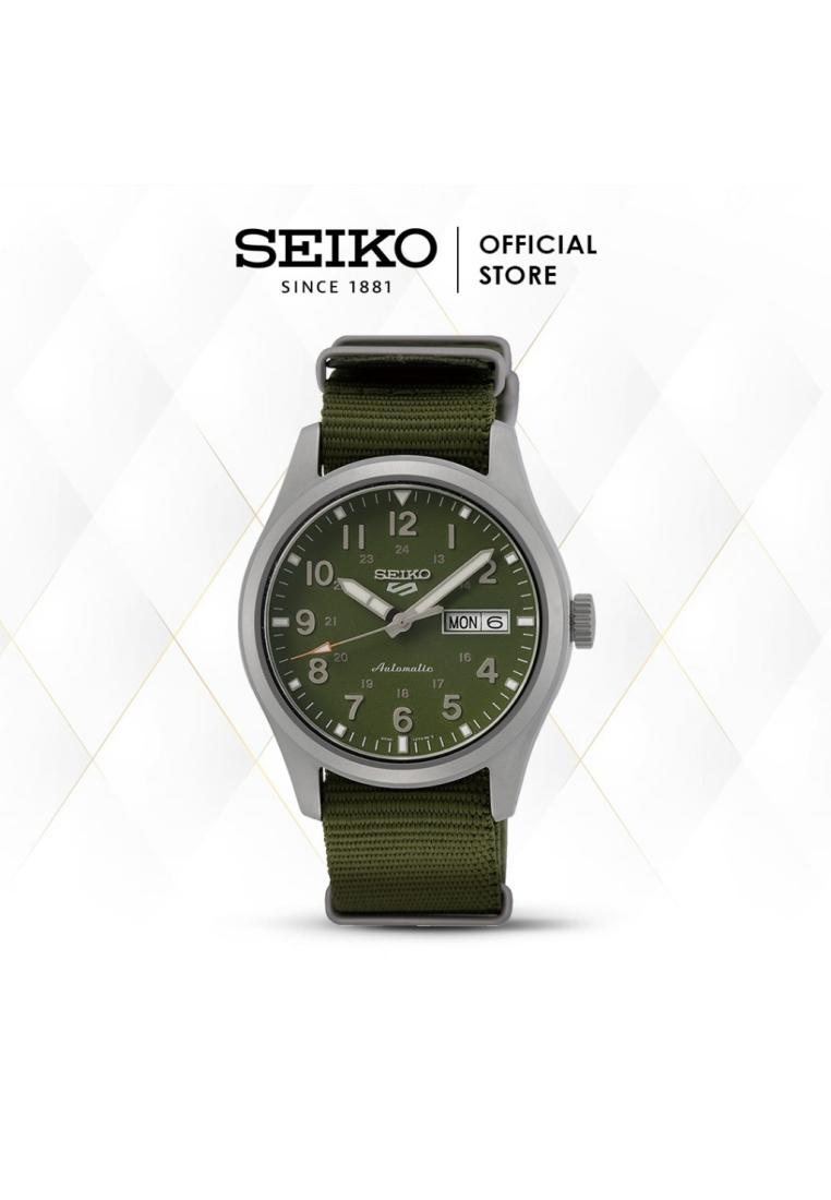 Seiko Jam Tangan Pria Seiko 5 Sports Field Military Style Green Nylon SRPG33K1 Automatic Original