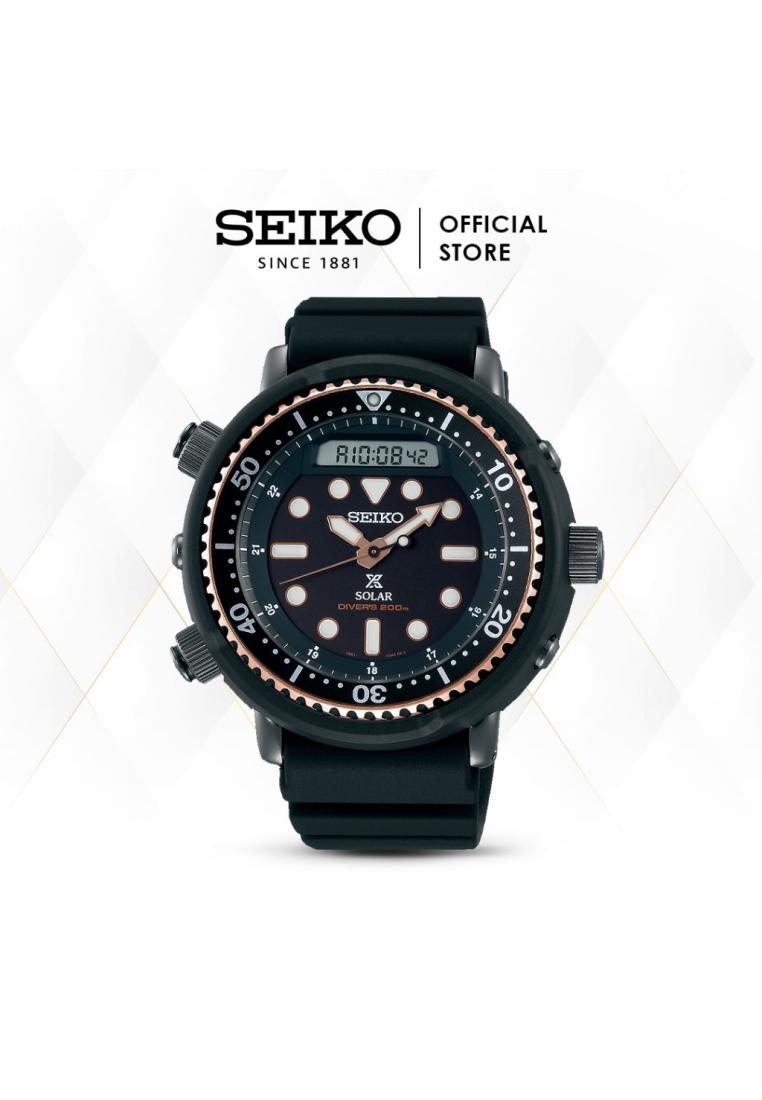 Seiko Jam Tangan Pria Seiko Prospex SNJ028P1 Solar Arnie Digital Analog Black Rubber Strap SNJ028 Or