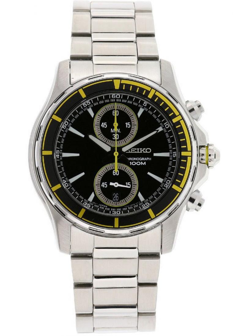 Seiko Jam Tangan Pria Seiko Chronograph Original Garansi Resmi Strap Stainless Steel Silver SNN245 S