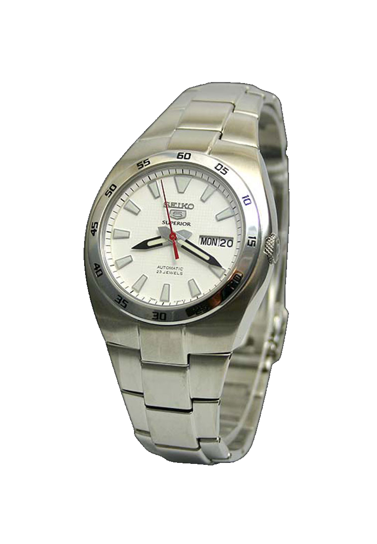 Seiko Jam Tangan Pria Seiko 5 Original Garansi Resmi Strap Stainless Steel Silver SNZC25 silver