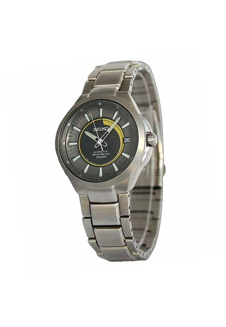 Seiko Jam Tangan Pria Seiko Kinetic Auto Relay Original Garansi Resmi Strap Stainless Steel Silver H