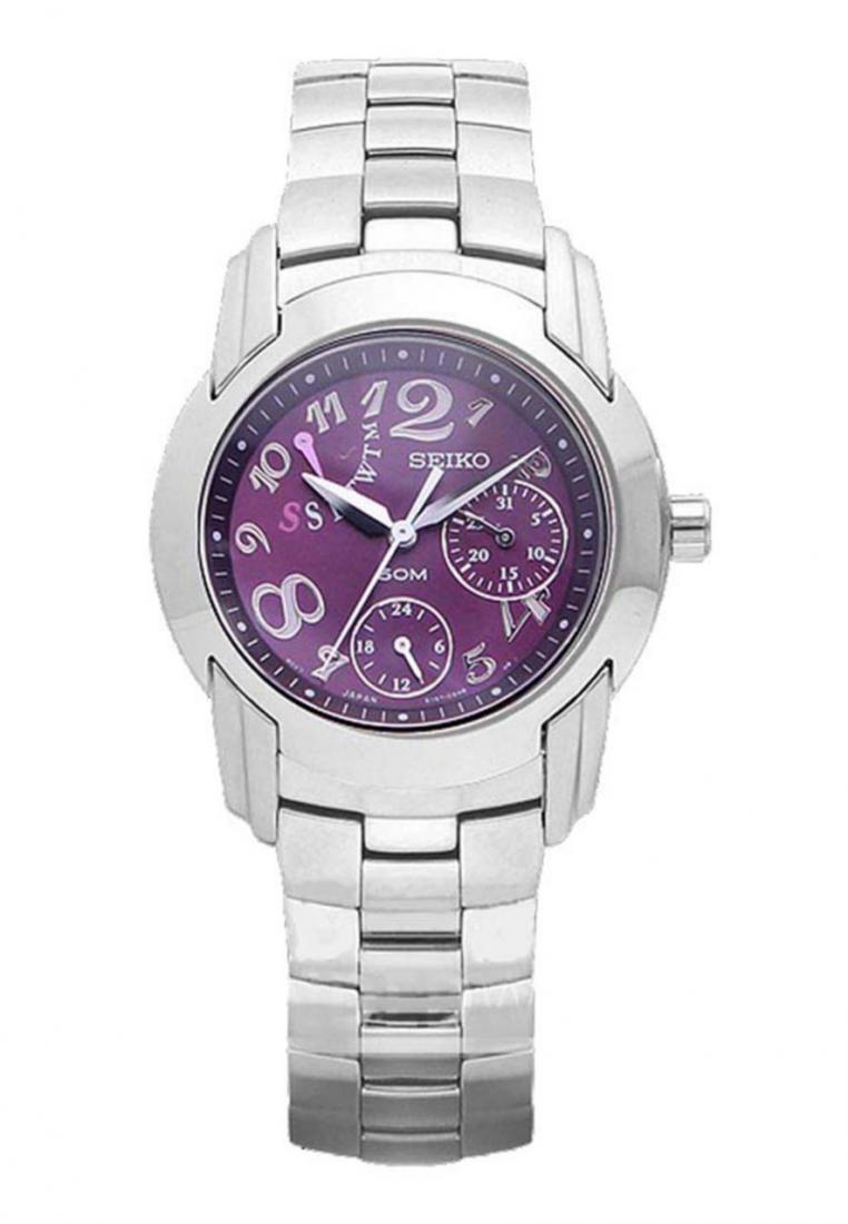 Seiko Jam Tangan Wanita Seiko Original Garansi Resmi Strap Stainless Steel Purple Silver SPA881 SPA8