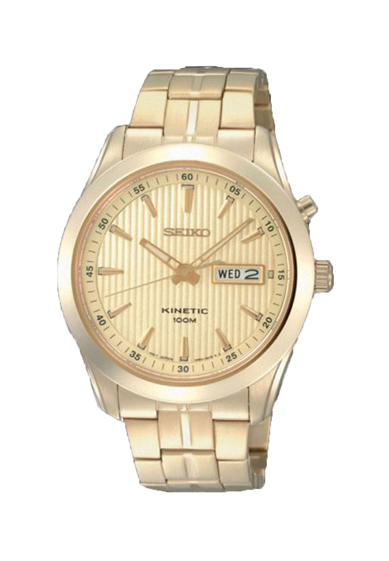 Seiko Kinetik Jam Tangan Pria - Emas - Stainless Steel - SMY106