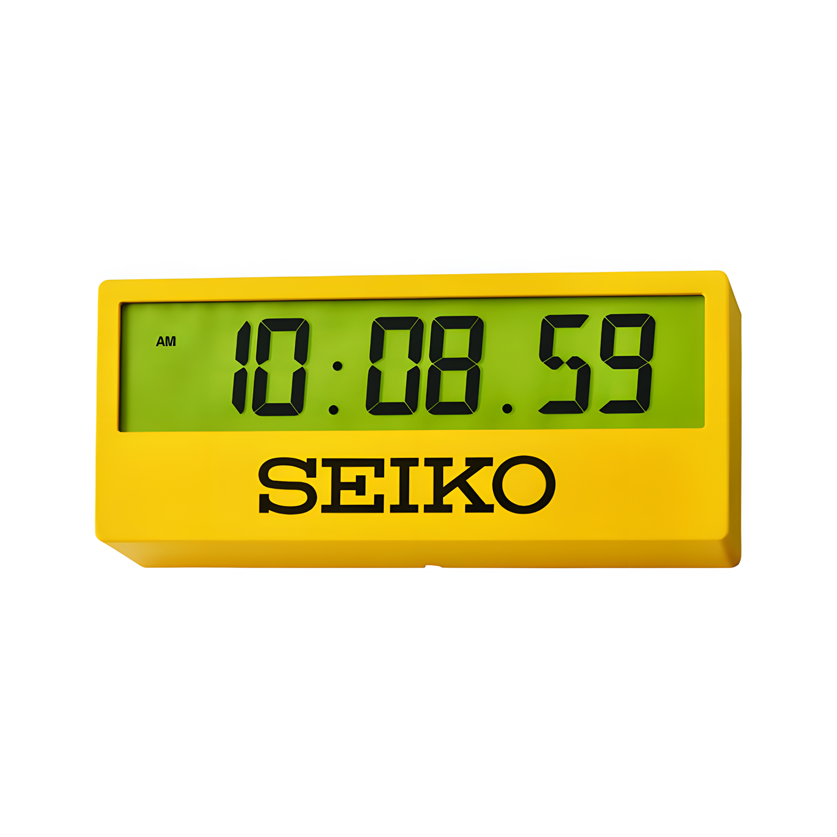 Seiko Clock Jam Beker SEIKO Digital Alarm Yellow Plastic Case LCD Dial Sports Timer Desk & Table Clo