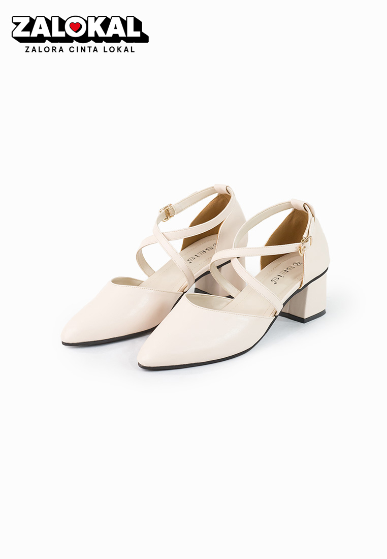 SEIS Agnes Sepatu Mules Wanita | Sepatu Heels Wanita Hak 5 cm