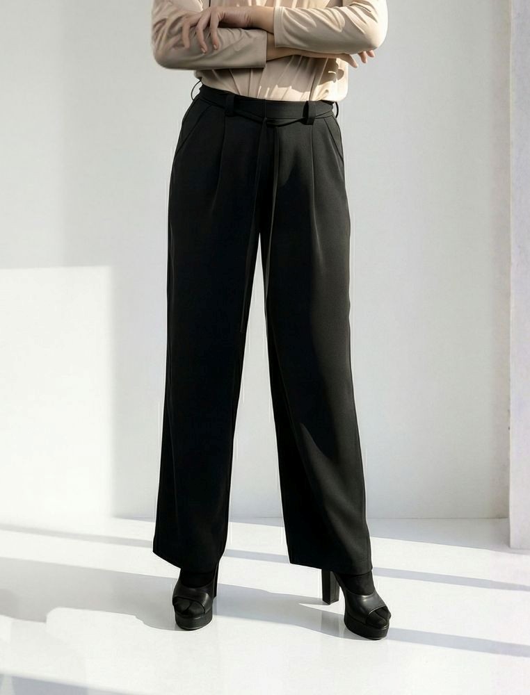 SHAFIRA Ivy Pants Black - Celana Bawahan Muslim Wanita - Bahan Twist