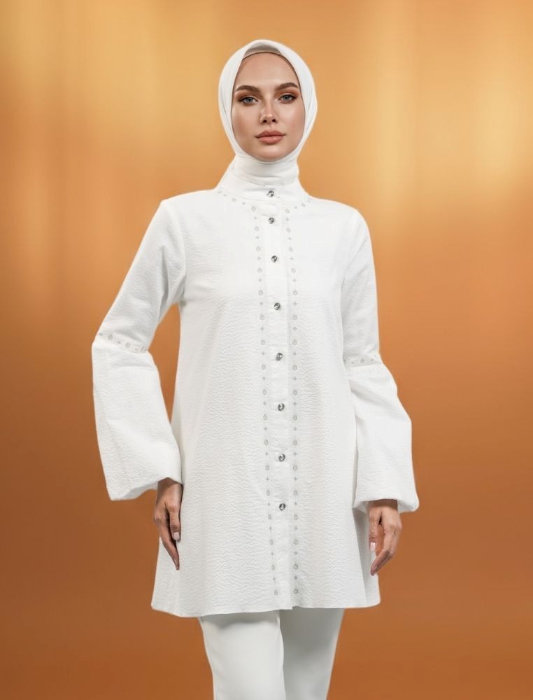 SHAFIRA Sacra Blouse | Tunik Atasan Wanita | Bahan Cotton Crinkle