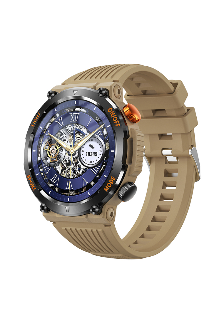 Simbojoy SmartWatch HT17 Anti Air Layar Terang 1.46'' Olahraga Monitor Detak Jantung Music Lampu LED