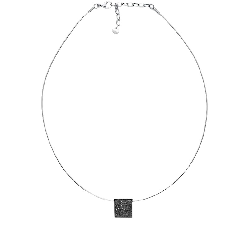 SKAGEN Kalung Skagen SKJ1218998 Merete Black Brilliant Mesh Pendant