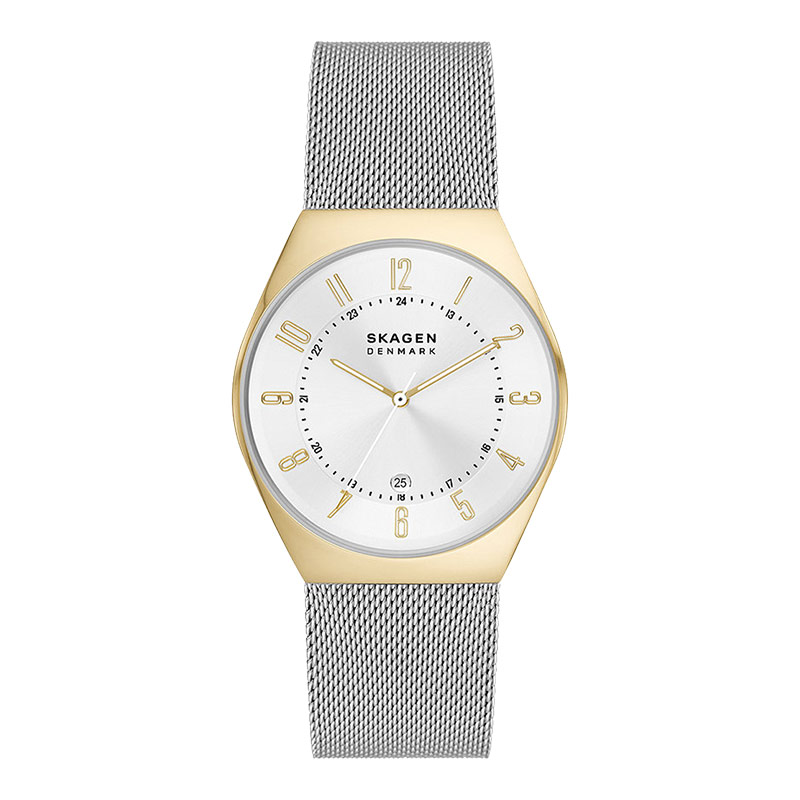 SKAGEN Jam Tangan Pria Skagen Grenen SKW6816 Men Silver Dial Mesh Strap