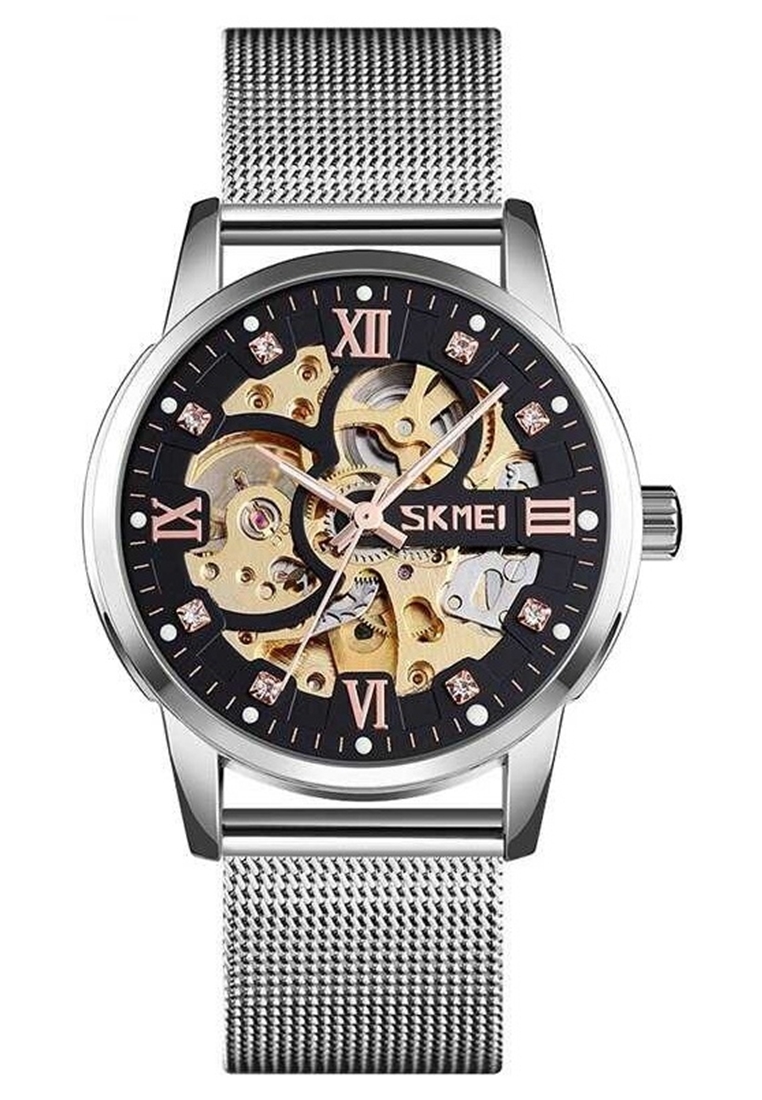 SKMEI Jam Tangan Casual Mechanical Pria Automatic Movement Strap Tali Material Stainless Steel SL98