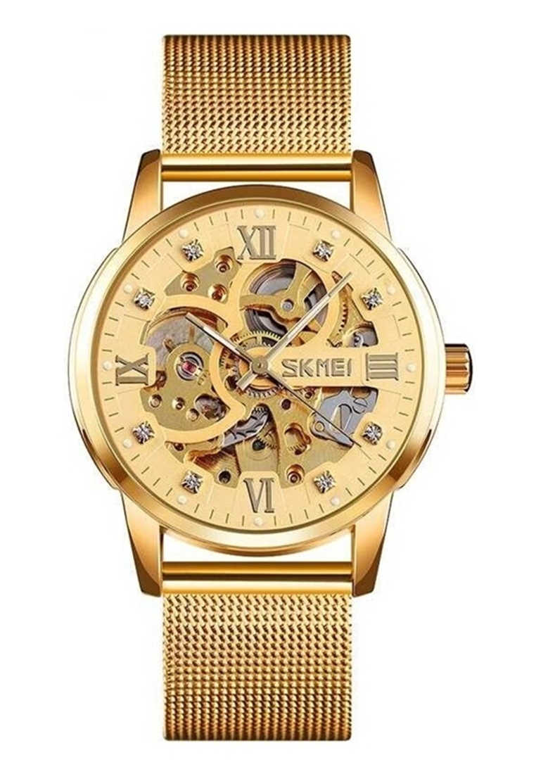 SKMEI Jam Tangan Casual Mechanical Pria Automatic Movement Strap Tali Material Stainless Steel SL98