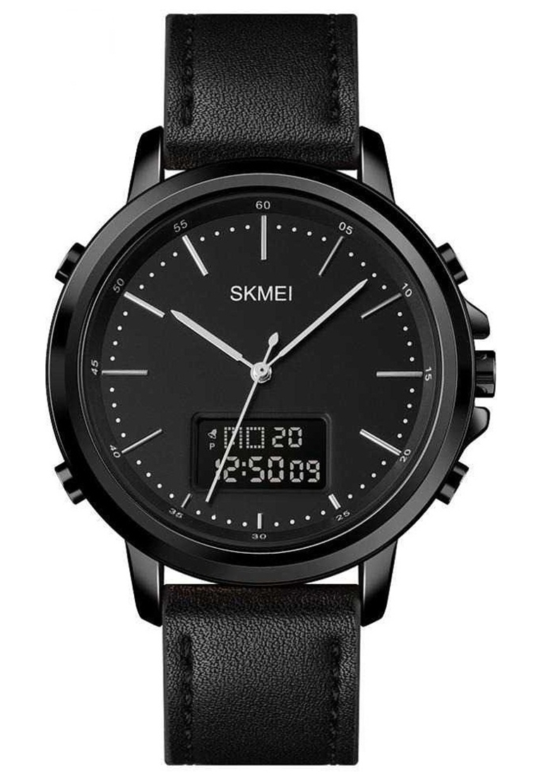 SKMEI Jam Tangan Analog Digital Pria Design Elegan Waterproof Strap Tali Material Kulit Leather PM52
