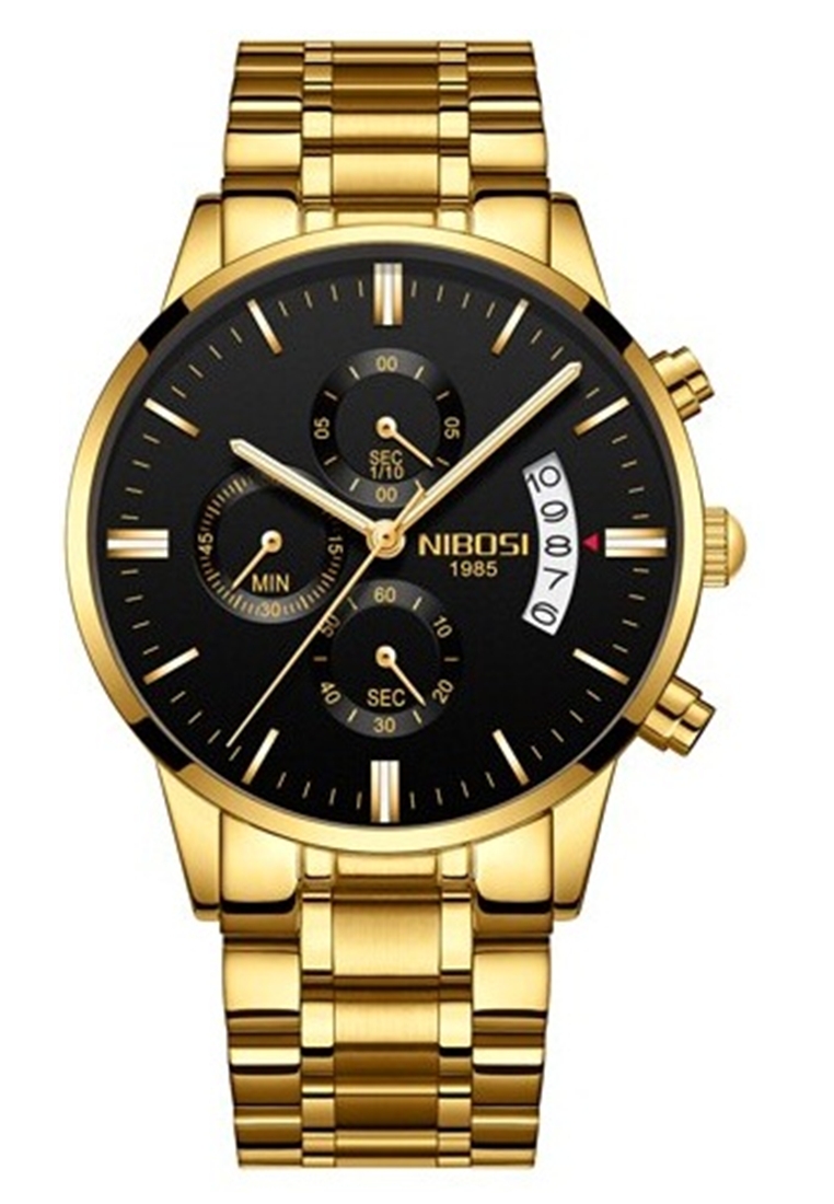 SKMEI NIBOSI Jam Tangan Kasual Pria Strap Tali Material Stainless Steel NM92 ORIGINAL