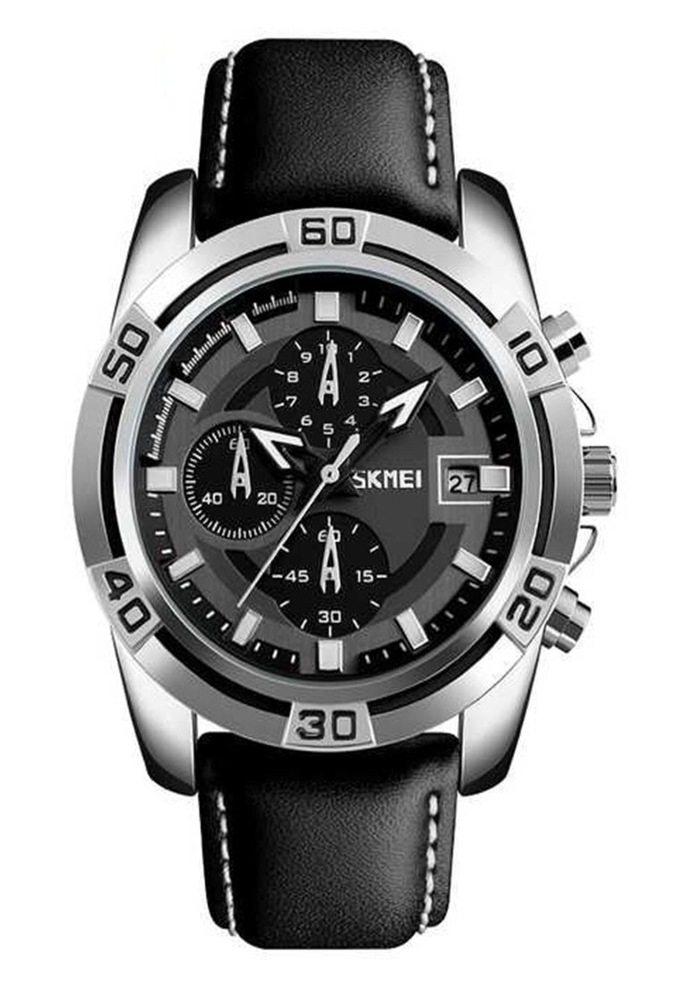 SKMEI Jam Tangan Analog Pria Waterproof Strap Tali Material PU Leather RR15 ORIGINAL