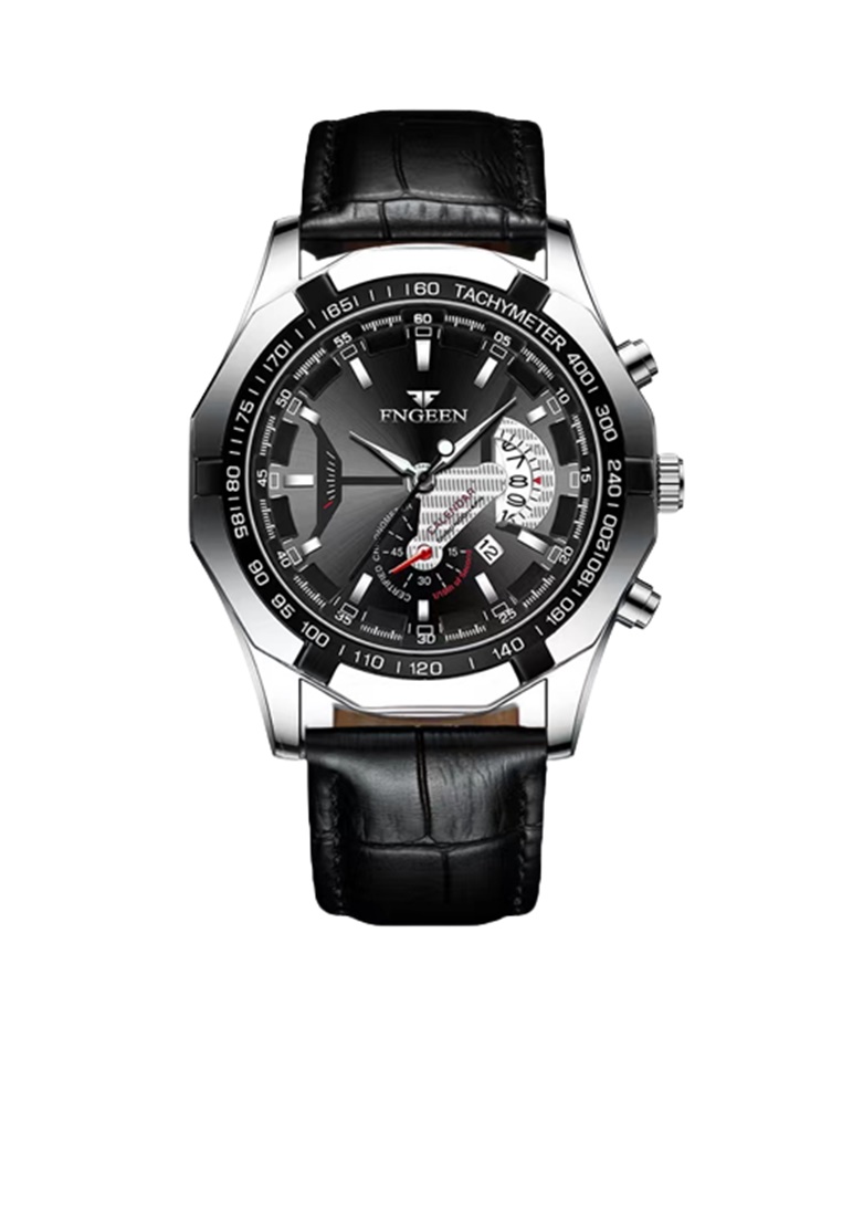 SKMEI FNGEEN Jam Tangan Analog Pria Fashion Leather Quartz Watch Waterproof - S001 - ORIGINAL