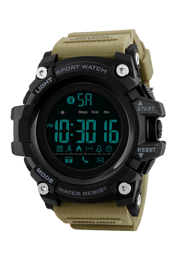 SKMEI Jam Tangan Sporty Smartwatch Bluetooth Waterproof 50m Strap Tali Material PU WR09 ORIGINAL