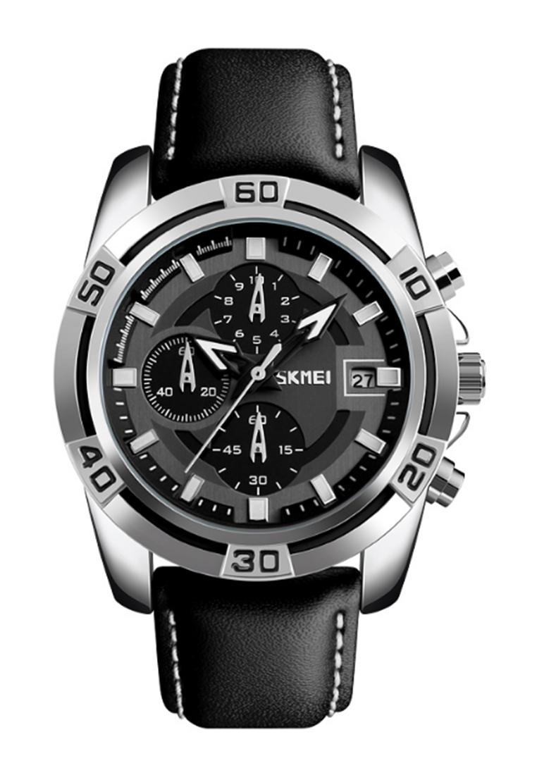 SKMEI Jam Tangan Analog Pria Waterproof Strap Tali Material PU Leather RR15 ORIGINAL