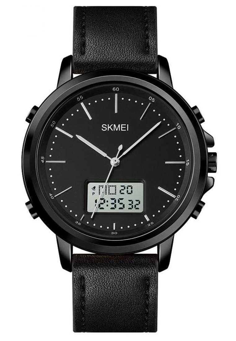 SKMEI Jam Tangan Analog Digital Pria Design Elegan Waterproof Strap Tali Material Kulit Leather PM52