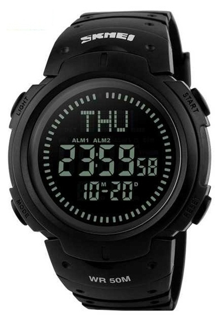 SKMEI Jam Tangan Digital Pria Sporty Outdoor Kompas Waterproof Strap Tali Material PU Leather NB77 O