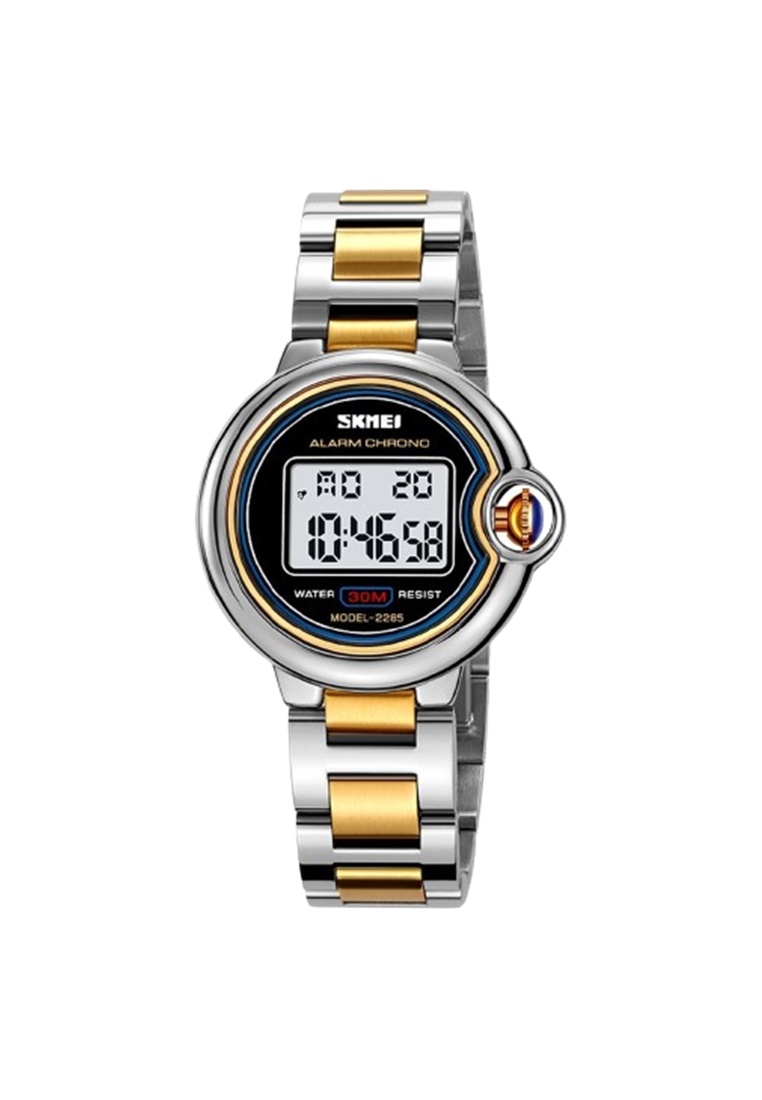 SKMEI Jam Tangan Wanita Digital Water 2285 Resist 30M ORIGINAL - Silver Emas