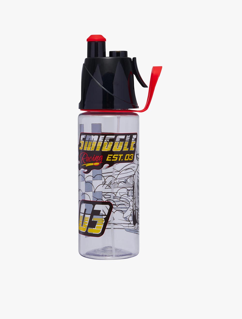 Smiggle Pitstop Spritz Plastic Drink Bottle 560Ml - IGL458917BLK