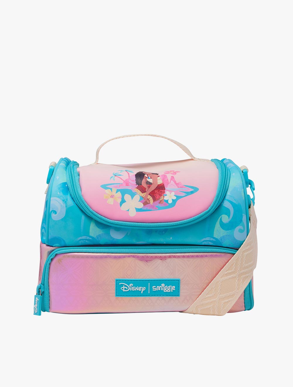 Smiggle Moana Dual Compartment Lunchbag with Strap  - IGL458699PNK