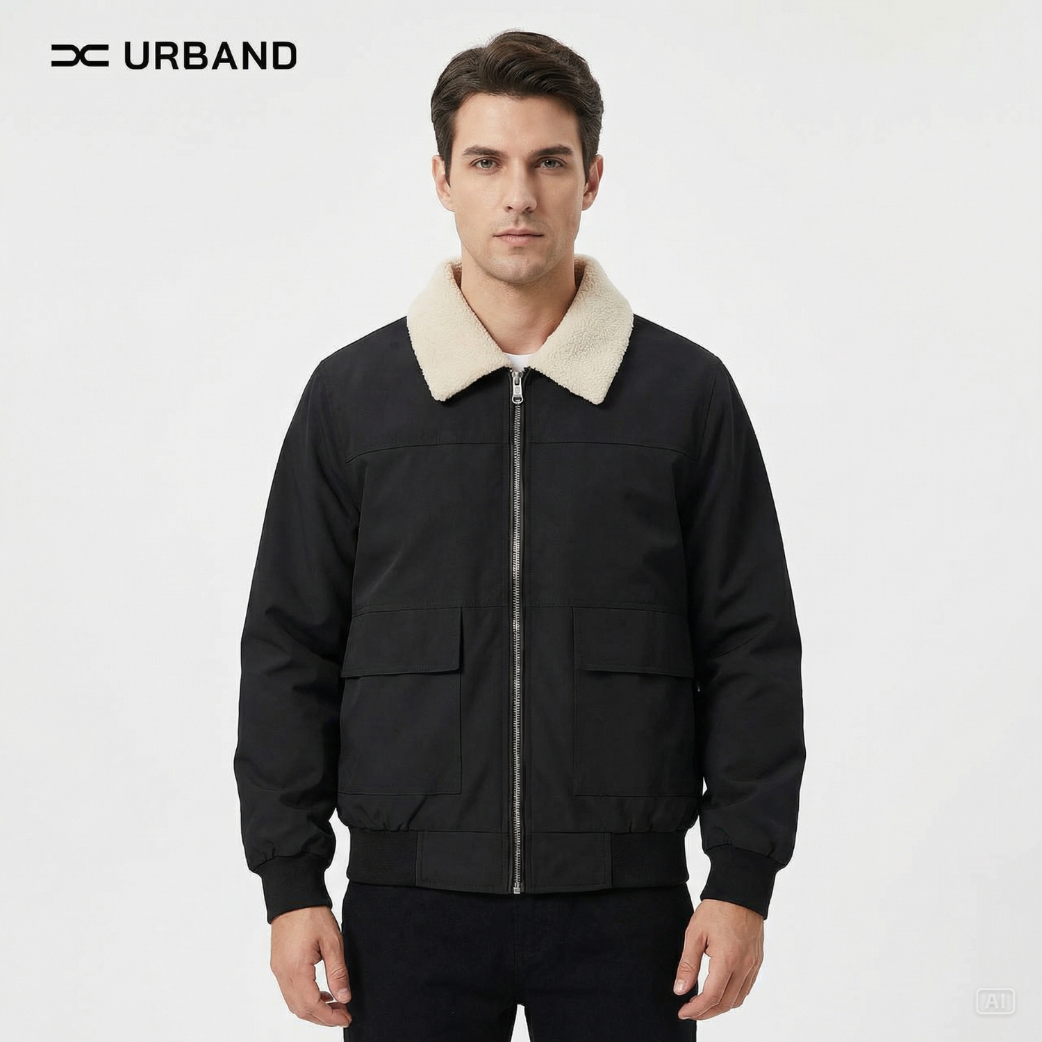 Sogno Jaket Harington Kerah Sherpa