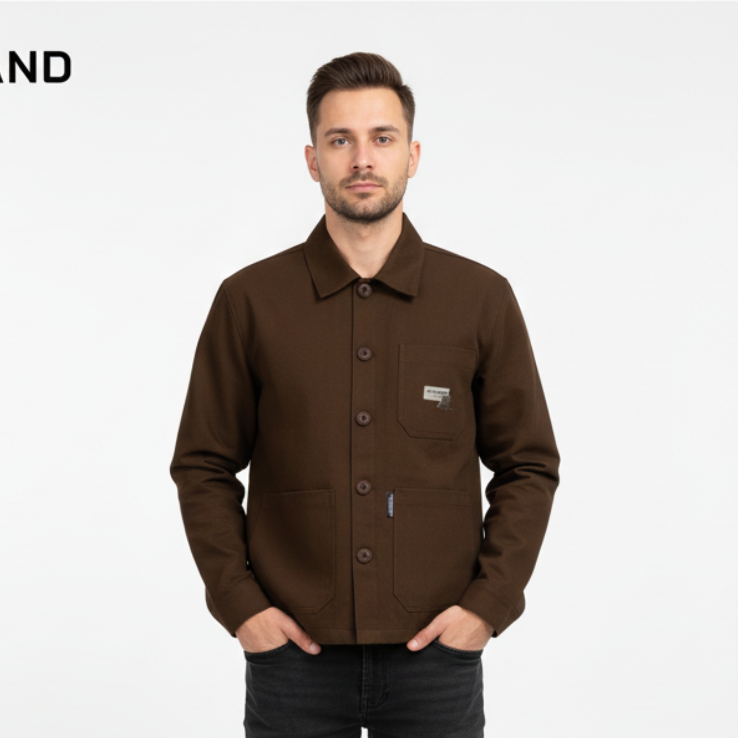 Sogno Kemeja Kanvas Pria Semi Jaket Parka
