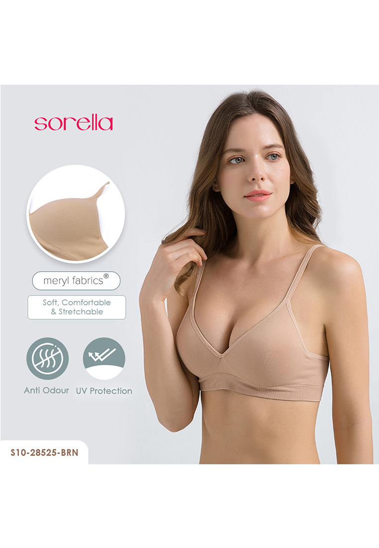 Sorella Bra Seamless Wireless Cup B S10-28525B - Brown