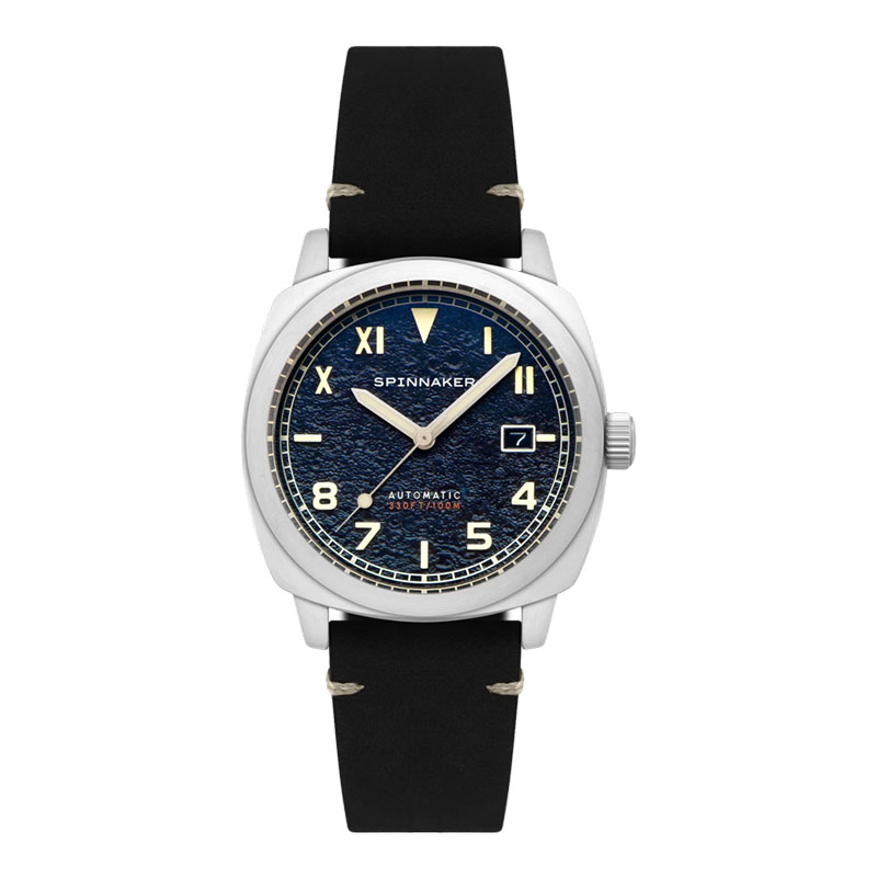 Spinnaker Jam Tangan Pria Spinnaker Hull SP-5071-02 California Cobalt Blue Dial Black Leather Strap