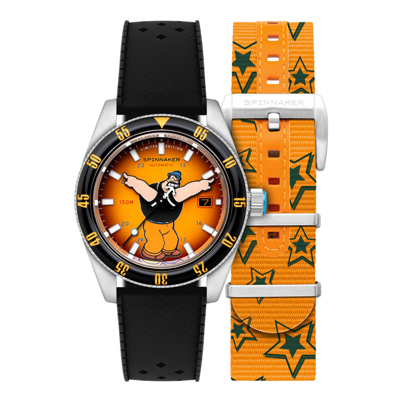 Spinnaker Jam Tangan Pria Spinnaker Fleuss SP-5161-01 Automatic Popeye Bronemies Brutus Yellow + Ext