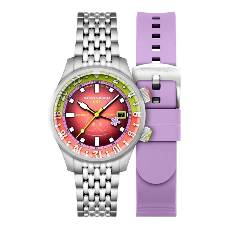 Spinnaker Jam Tangan Pria Spinnaker Bradner SP-5162-44 GMT SpongeBob SquarePants Bubbly Grins Patric