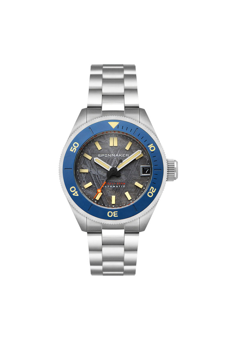 Spinnaker Jam Tangan Pria Spinnaker Piccard SP-5098-AA Automatic Meteorite Grey Dial Stainless Steel