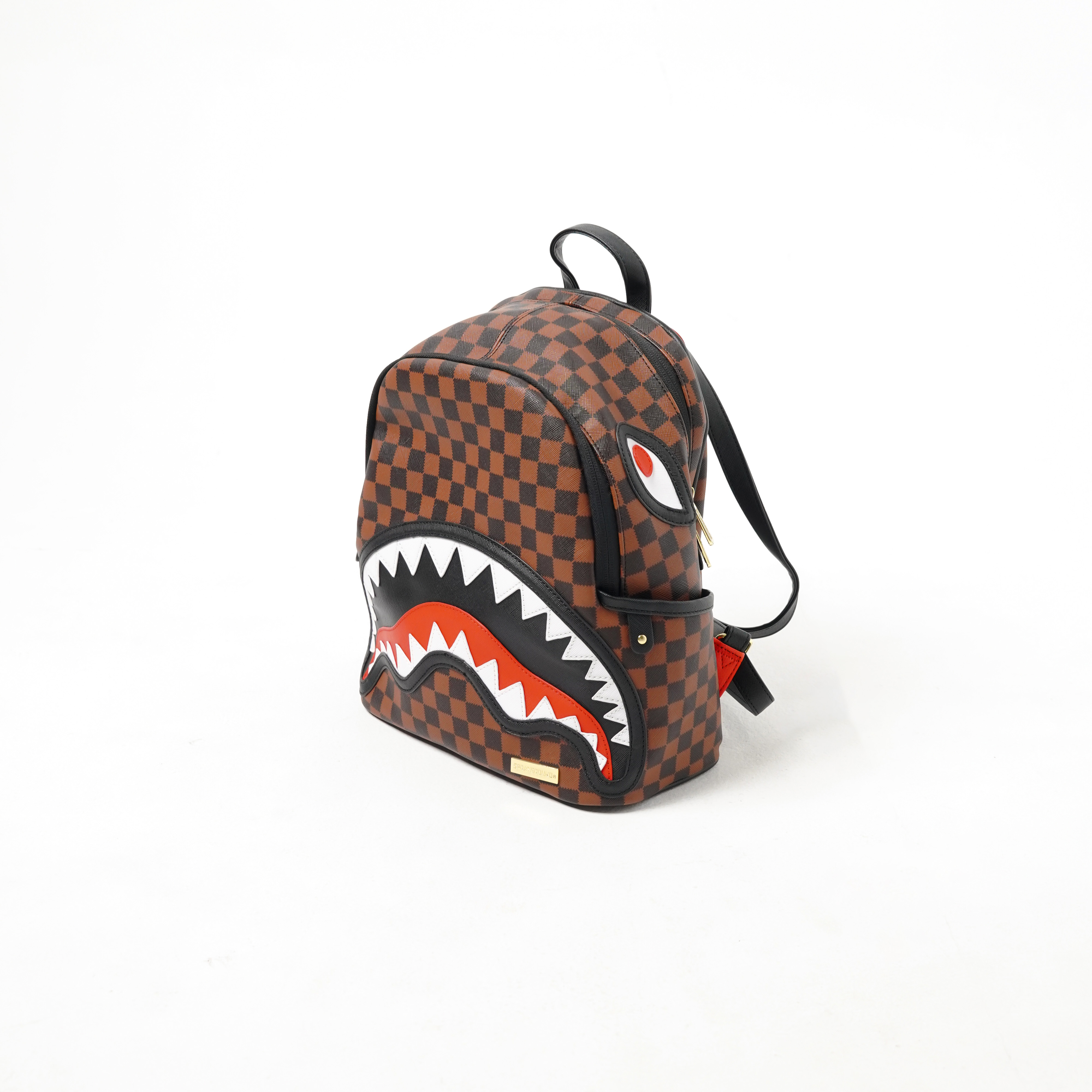 Sprayground Tas SPRAYGROUND SAWTOOTH SHARK IN PARIS BROWN BLACK BACKPACK 100% ORIGINAL