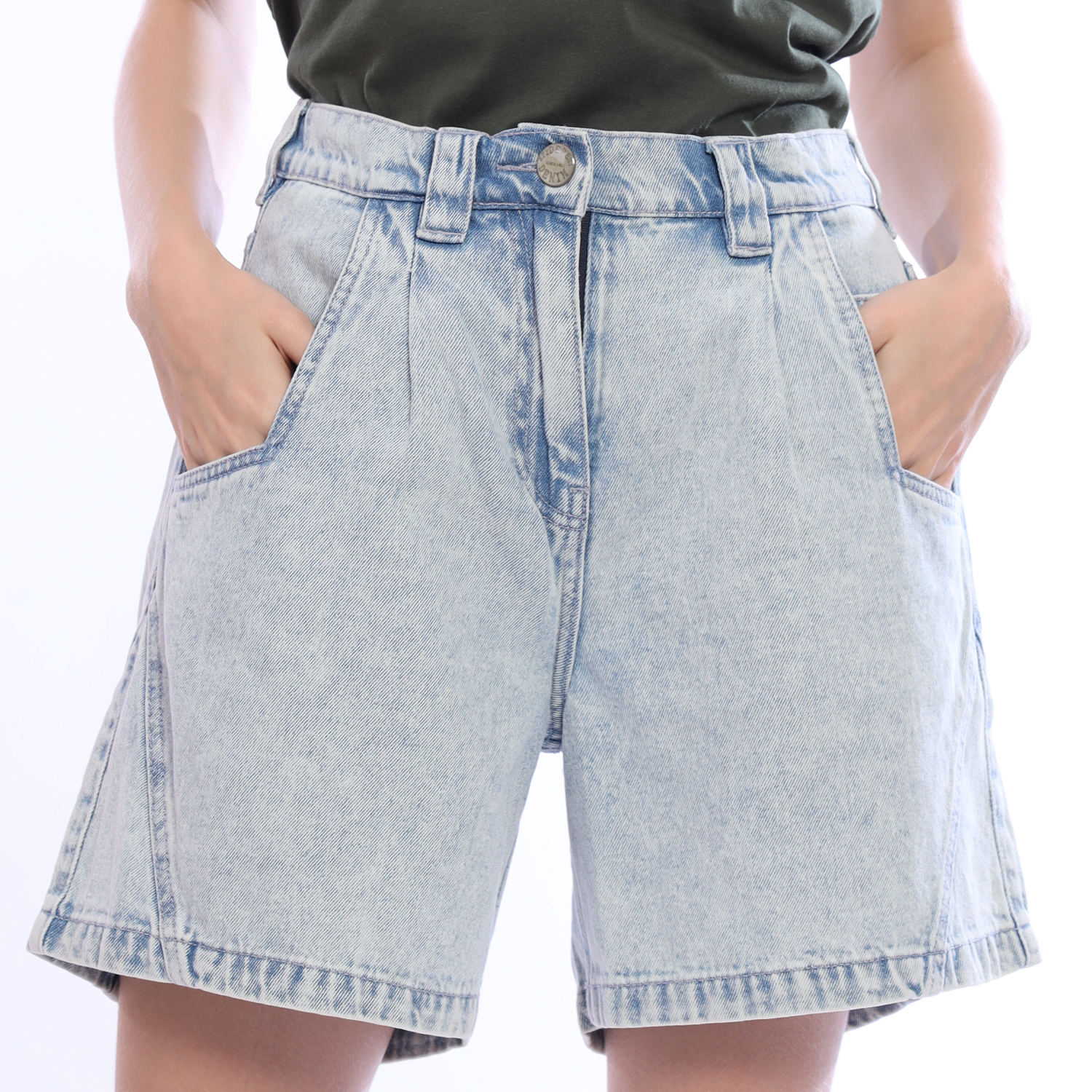 Spyderbilt Celana Pendek Denim Wanita Siena Bermuda Planet Surf