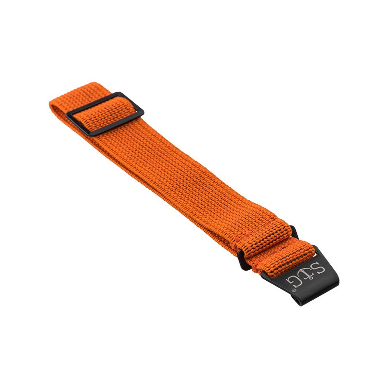 Strap Guy Tali / Strap Jam Tangan Strap Guy MN-ORG-19B Orange Nylon Black Folding Clasp