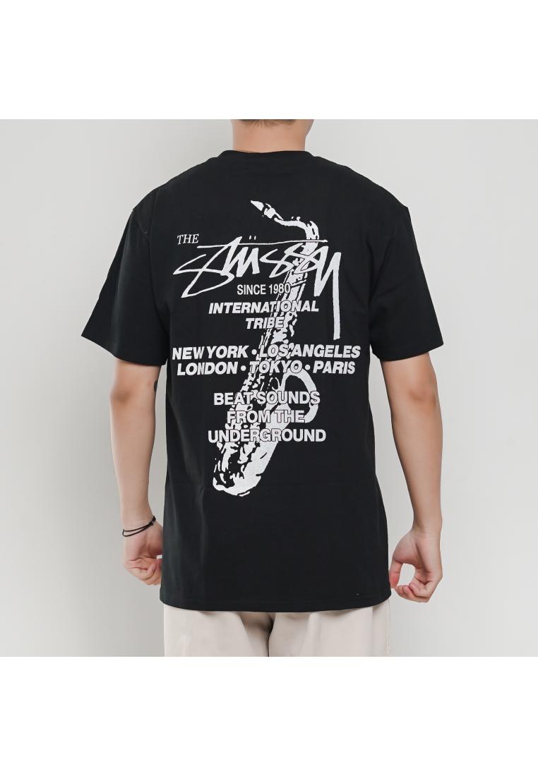 Stüssy Kaos STUSSY BEAT SOUND INTERNATIONAL TRIBE BLACK TSHIRT 100% ORIGINAL