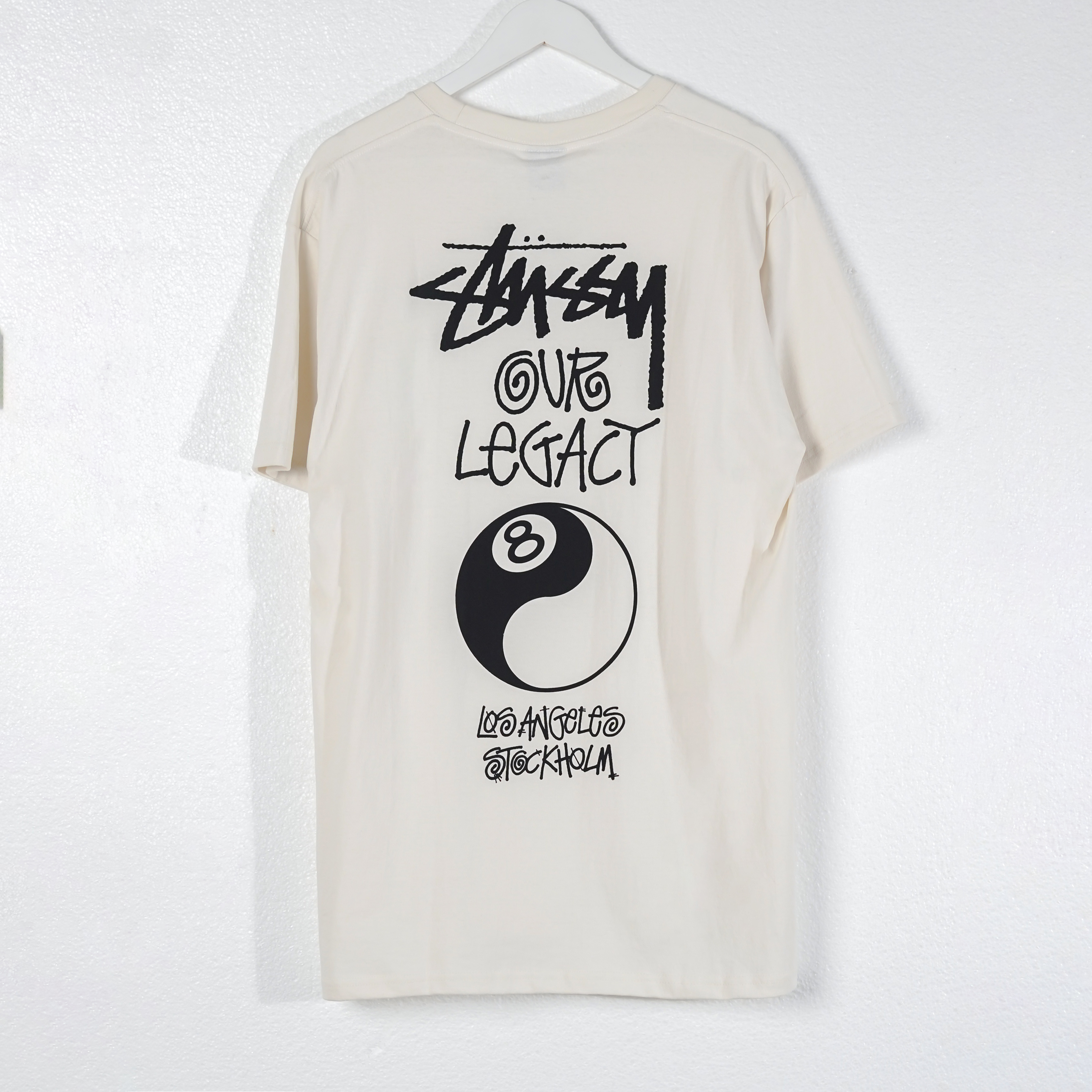Stüssy Kaos STUSSY 8 BALL OUR LEGACY BLACK IVORY WHITE TSHIRT 100% ORIGINAL