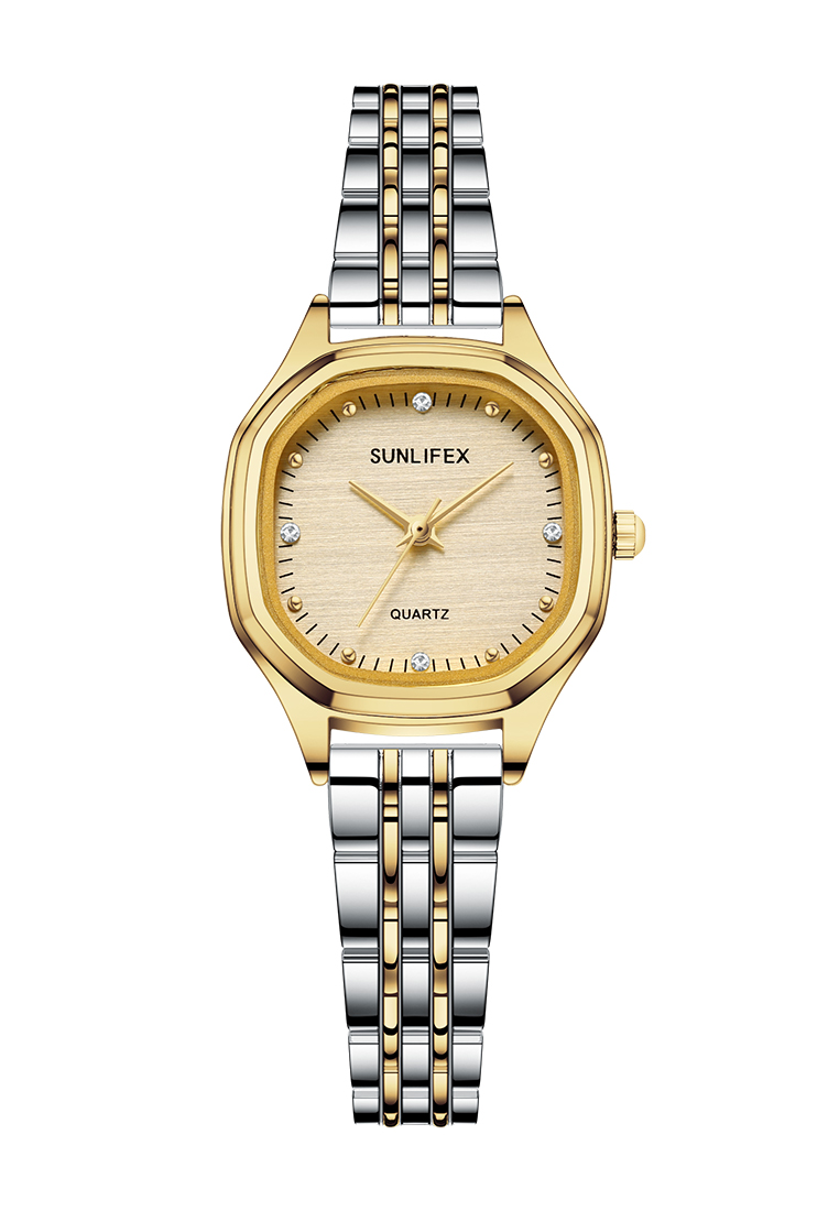 Sunlifex Jam Tangan Wanita 6015 Kecil Elegan Simpel Analog Korea Jam Tangan Cewek Original silvergol