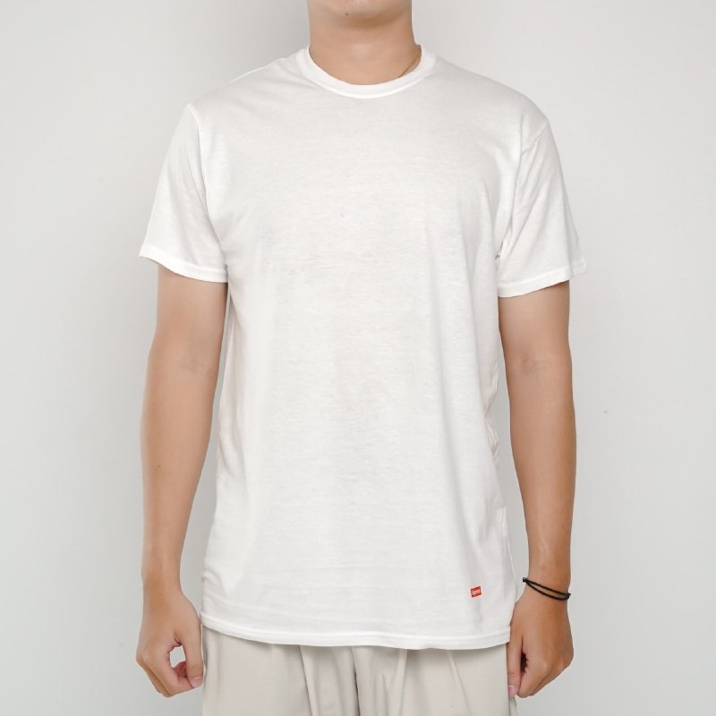 Supreme Kaos SUPREME HANES LOGO BOX WHITE 3 PCS SET TSHIRT 100% ORIGINAL
