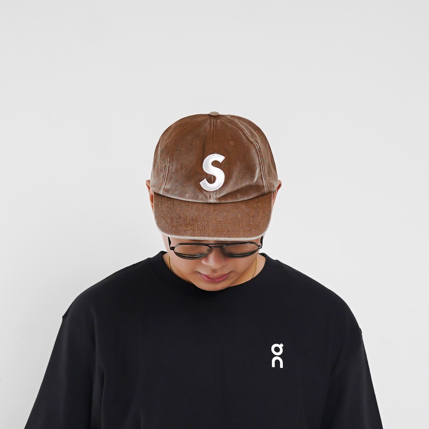 Supreme Topi SUPREME PIGMENT COATED S LOGO TAN BROWN CAP 100% ORIGINAL - OS ADJUST