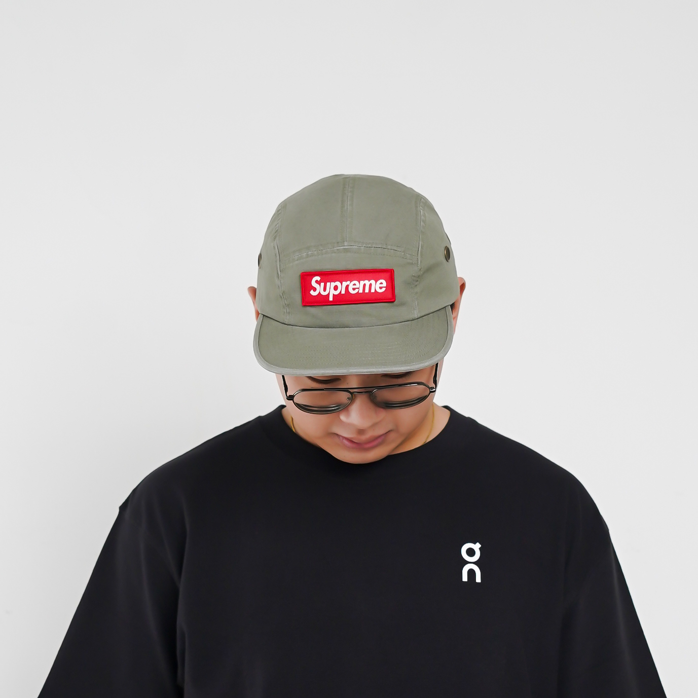 Supreme Topi WASHED CHINO TWILL CAMP GREEN CAP 100% ORIGINAL - OS ADJUST