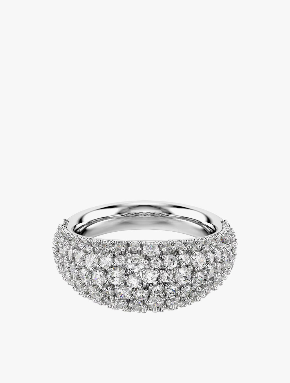 Swarovski Sublima Ring, White, Rhodium Plated