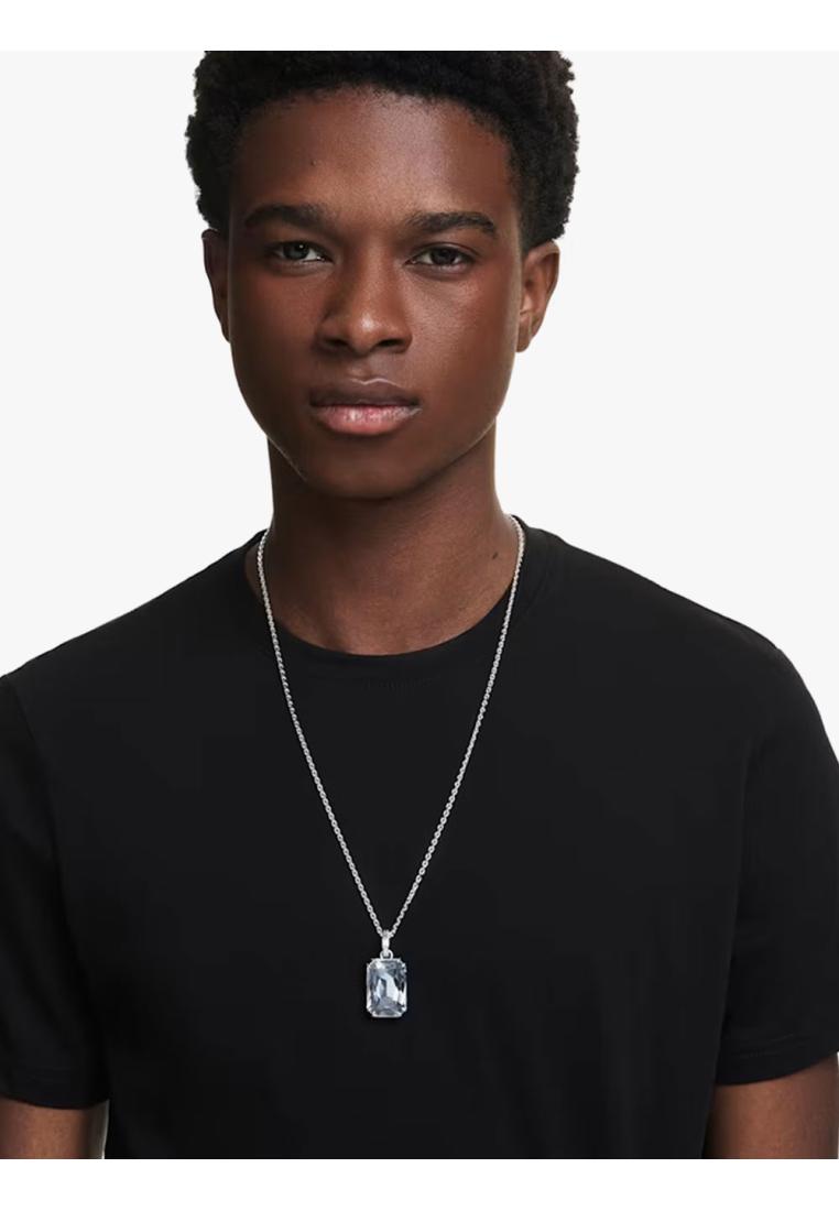 Swarovski Millenia pendant, Octagon cut, White, Rhodium plated