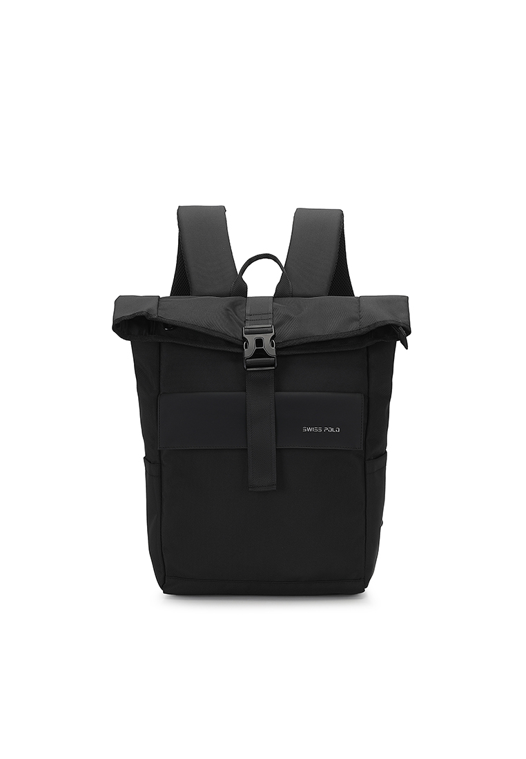 Swiss Polo Men's Backpack (Tas Ransel Wanita & Tas Punggung Pria) - Hitam