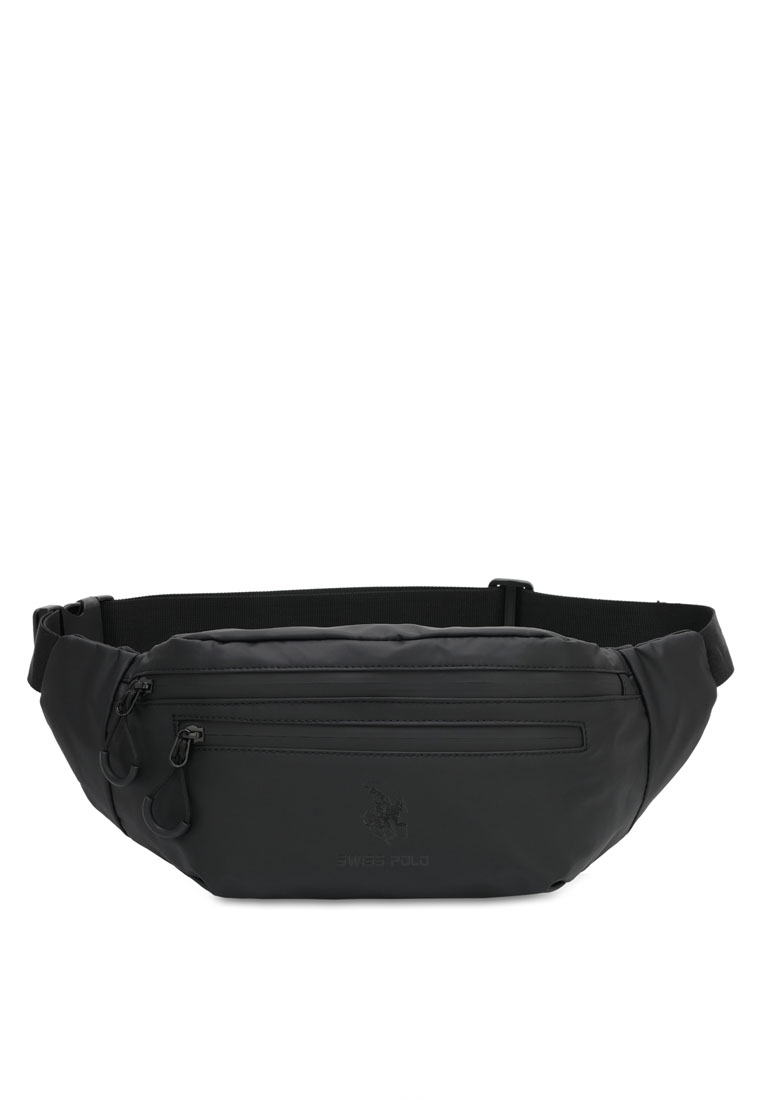 Swiss Polo Men's Waist Bag / Belt Bag / Chest Bag - Black