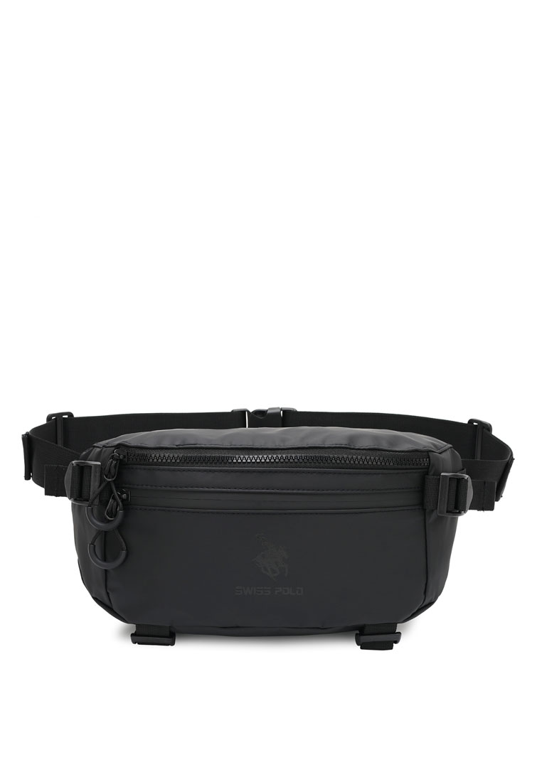 Swiss Polo Men's Waist Bag / Belt Bag / Chest Bag - Black