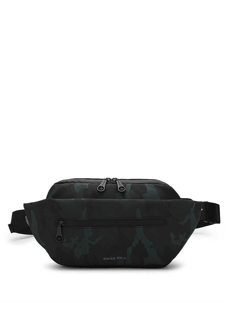 Swiss Polo Camouflage Waist Bag / Belt Bag / Chest Bag - Black