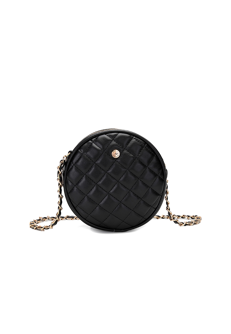 Swiss Polo Women's Casual Chain Sling Bag / Crossbody Bag (Tas Selempang Wanita) - Black